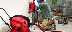 Эксплуатация ручных электрических алмазных отрезных машин Hilti DCH 300