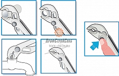 Использование клещей трубных сантехнических быстрорегулируемых Super-Ego