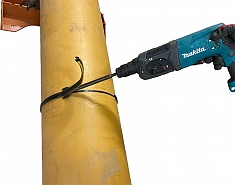 Применение инструмента для снятия наружного грата полиэтиленовых труб ПНДело Дегратер-1200 Применение инструмента для снятия наружного грата полиэтиленовых труб ПНДело Дегратер-1200