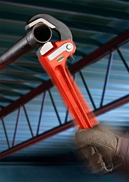Применение трубного ключа Халилова Ridgid RapidGrip Heavy Duty 10"